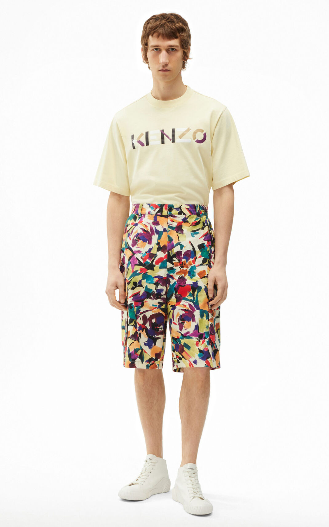 Shorts Kenzo Archive Floral cargo Homme Vert Olive | LFUM-49672